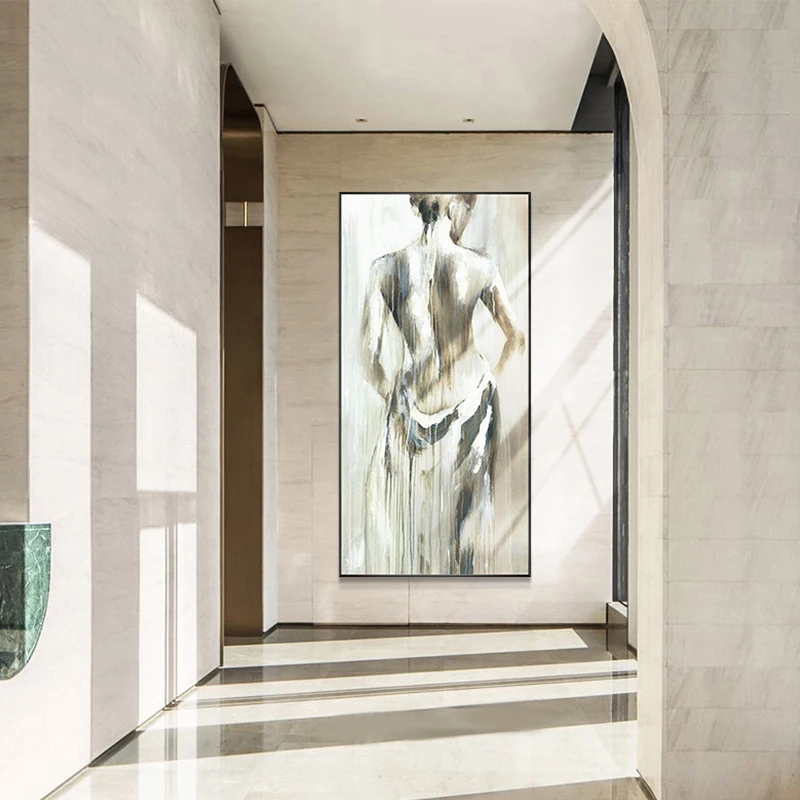Kopen Olieverfschilderij Door Handgeschilderd Moderne Abstracte Body Canvas Schilderij Wall Art Pictures Voor Woonkamer Home Decor Gift Frameloze