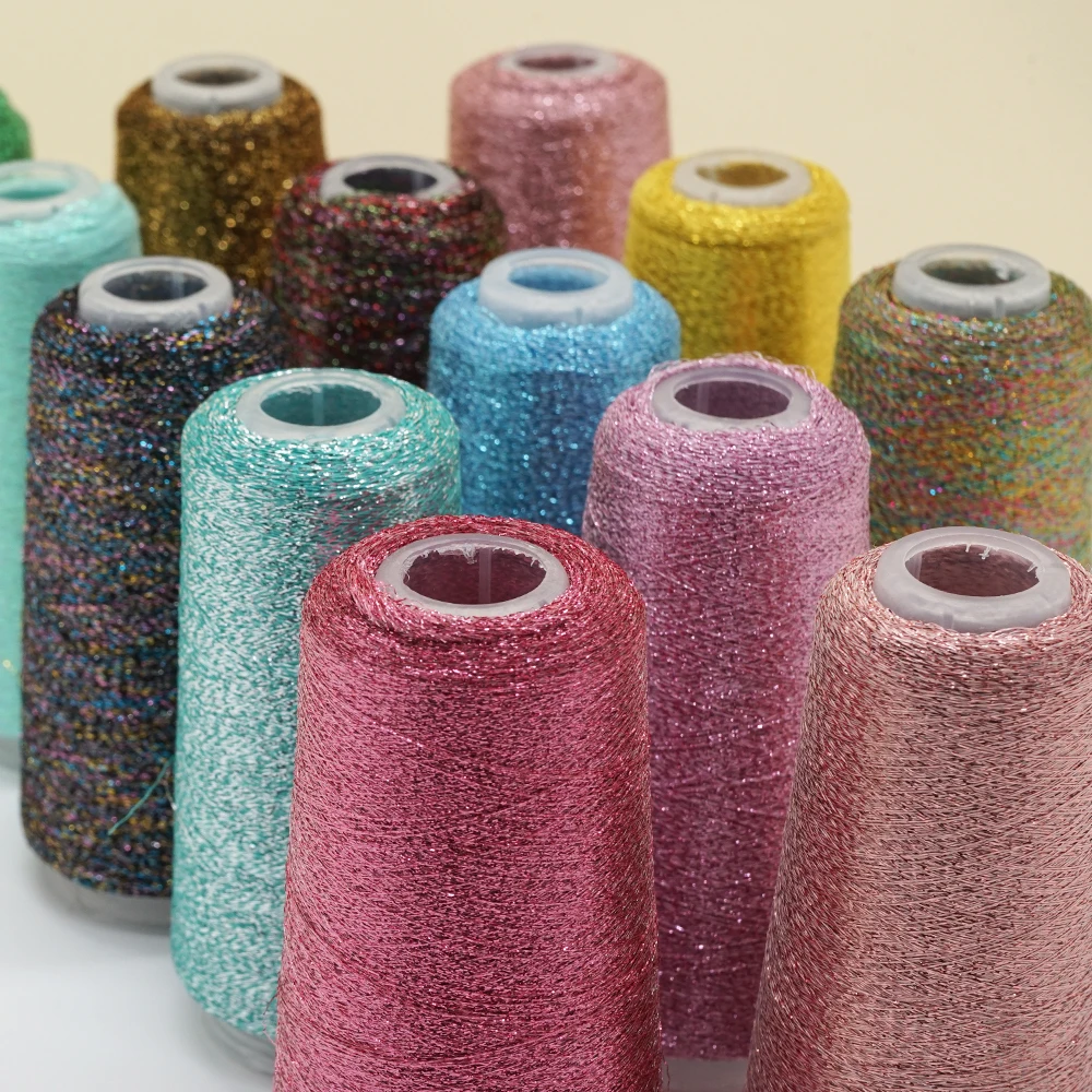 50 г/шар 2000 метров металлическая шелковая нить цвет золото тонкая пряжа для