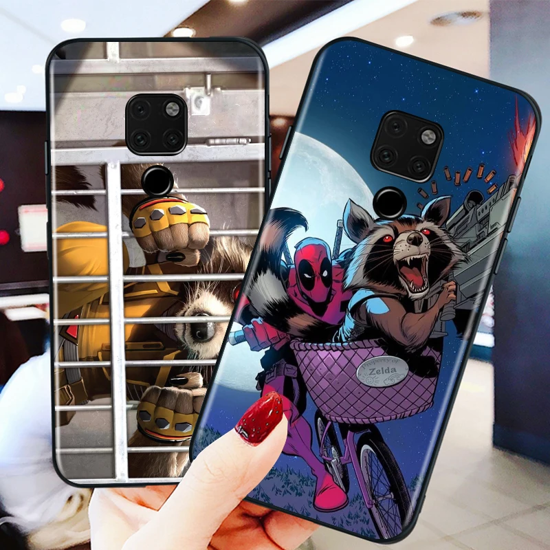 

MARVEL Rocket Racoon for huawei Mate 10 20 30 40 Lite Pro X Lite RS Plus TPU Black Phone Case