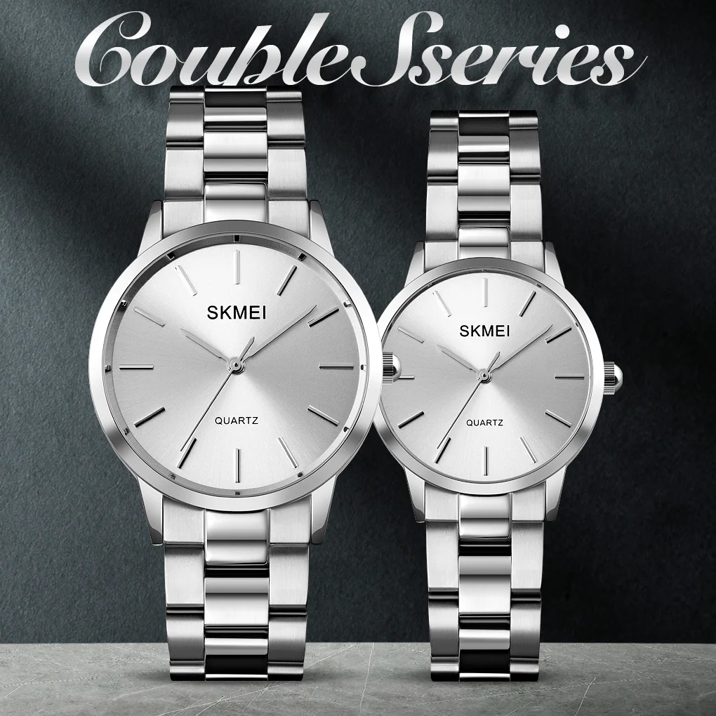 

SKMEI Couple Quartz Watches Simple Design Classic Mens Women Wristwatches Waterproof Male Female Watch reloj mujer 1694 1695