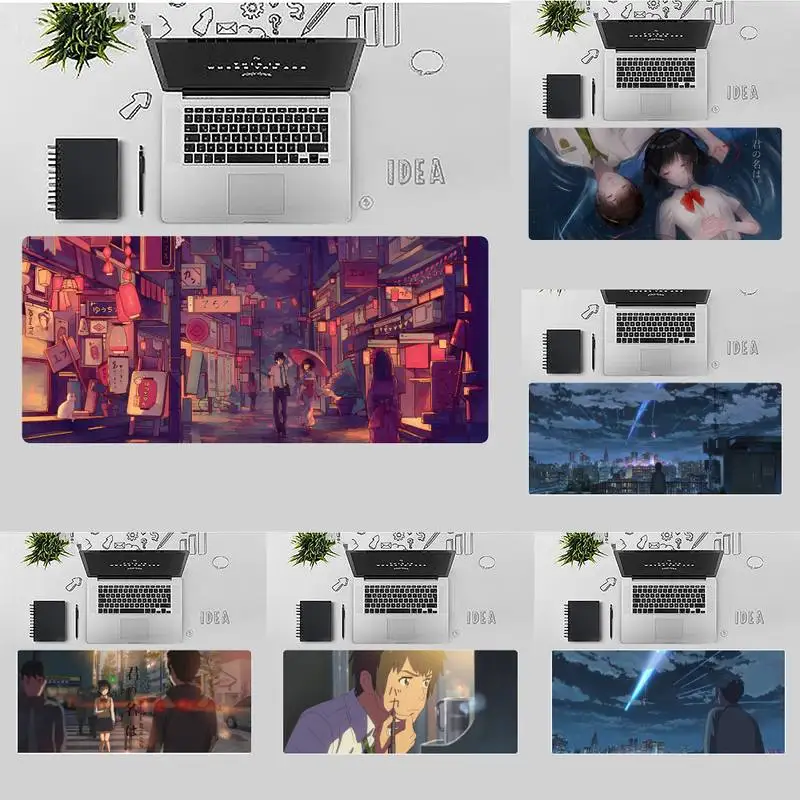 

Anime your name Rubber Mouse Durable Desktop Mousepad Game Office Work Mouse Mat pad X XL XXL Non-slip Laptop Cushion