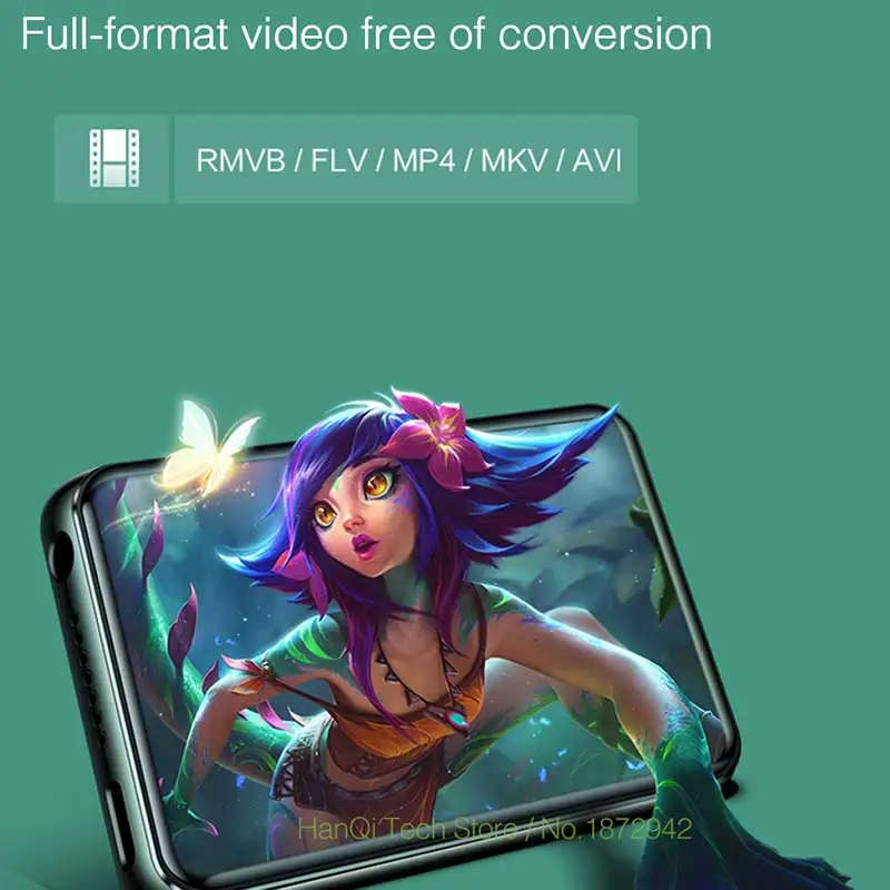 X6 MP3 плеер полный большой экран Mp3 сенсорный с fm радио видео проигрыватель