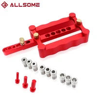 allsome 6810mm self centering woodworking doweling jig drill guide wood dowel puncher locator tools kit for carpentry