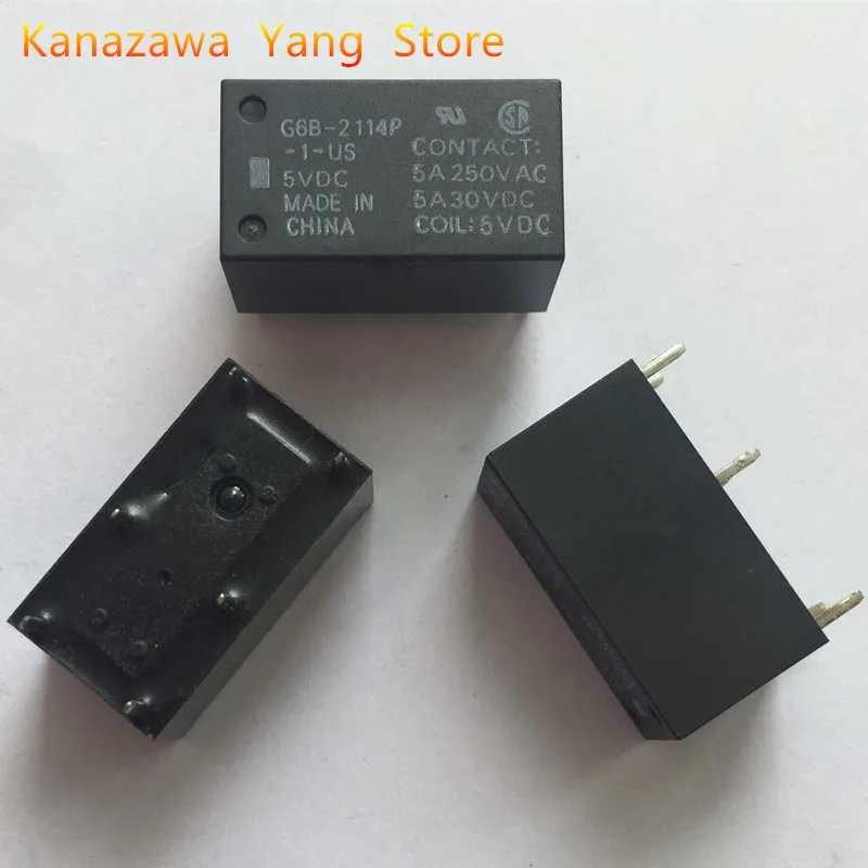 

5 Pcs 10 Pcs G6B-2114P-1-US 5VDC G6B-2114P-1-US 12VDC G6B-2114P-1-US 24VDC 5A One Open And One Closed Six-Pin Relay