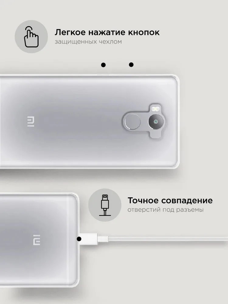 Силиконовый прозрачный чехол для Xiaomi Redmi 4 Pro защитный тонкий мягкий