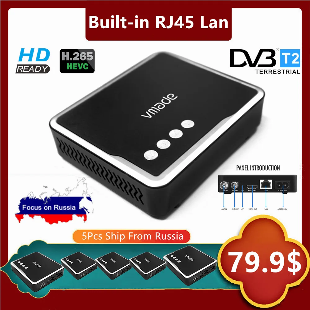 DVB T2 HD ТВ тюнер цифровой наземный приемник H.265/HEVC Wi Fi рецептор поддержка Youtube M3U для