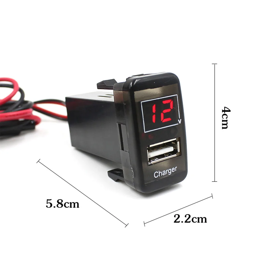 

Universal Waterproof 2.1A USB Charger Power Socket Adapter Digital Voltmeter for Toyota VIGO