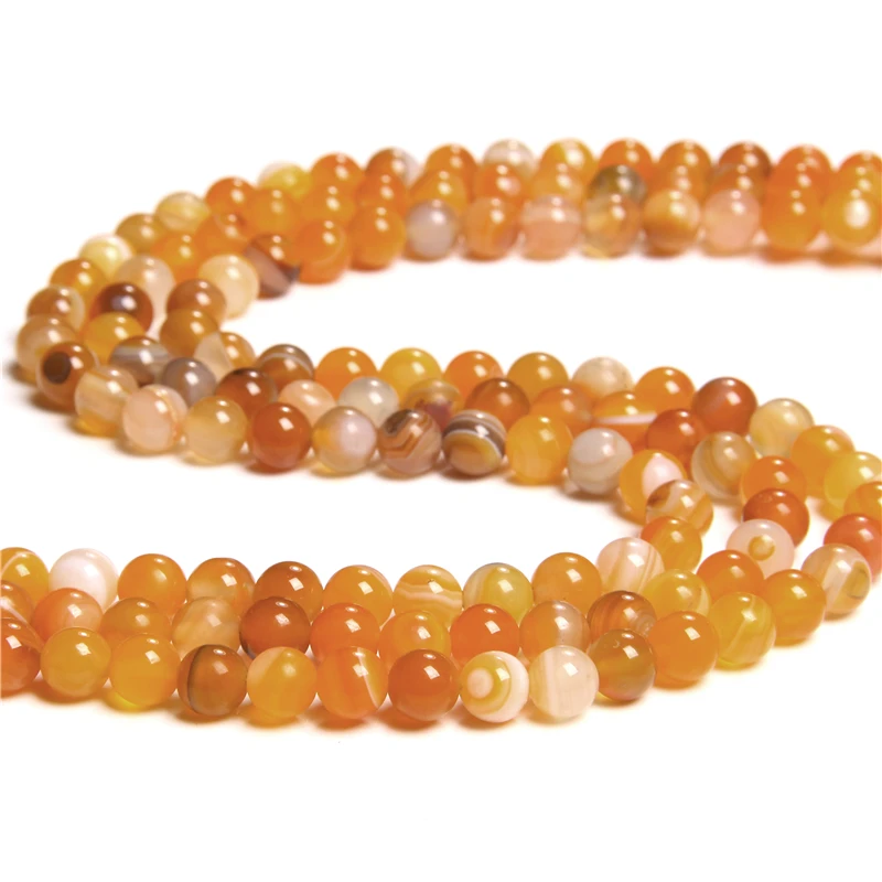 Разноцветные Бусины из натурального агата 4/6/8/10/12 мм гладкие полированные