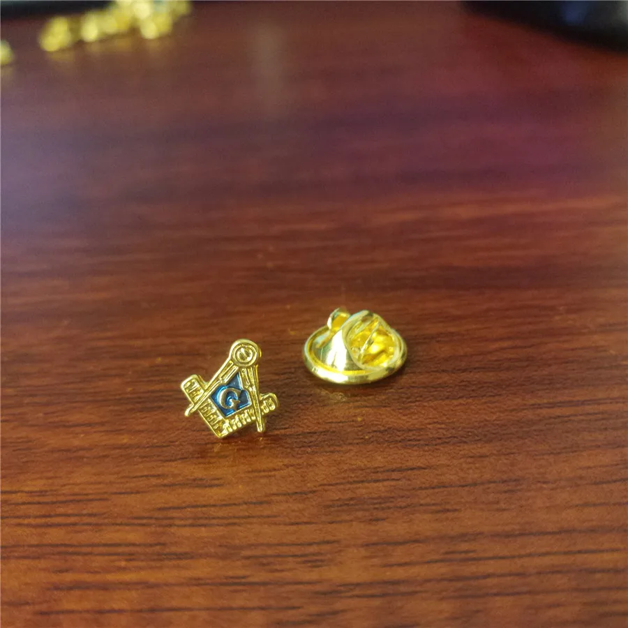 Классический масонские брошь с золотой Заколкой покрытием булавка для воротника