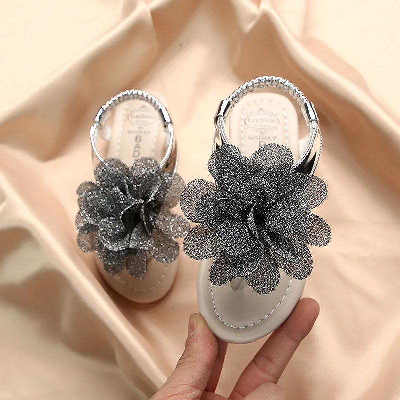 

Girls Sandals Summer Children Casual Sandals Flower Princess Beach Shoes Outdoor Roman Style Kids Comfortable Flat Sandals