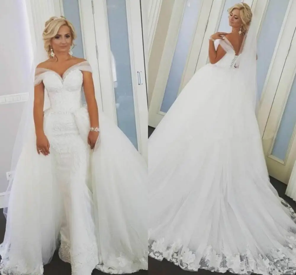 

Изысканное кружевное платье-русалка, свадебное платье со съемным раздвижным дизайном, свадебное платье, Африканское платье невесты