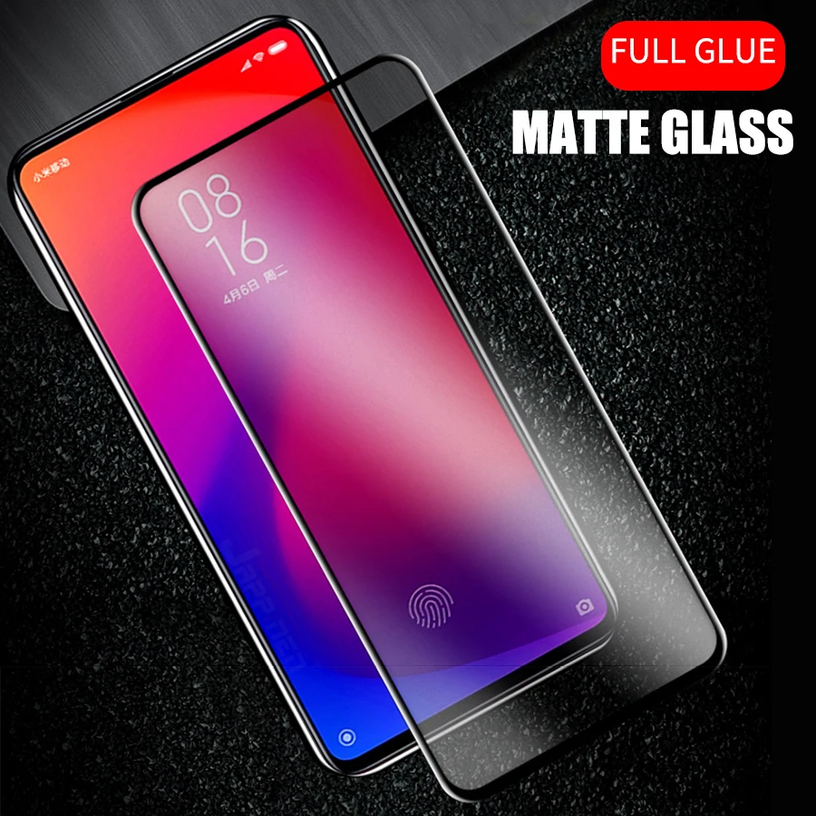 Screen Protector Full Glue Cover Matte Tempered Glass For Xiaomi Mi 9T 9 SE 8 A2 Lite Pocophone F1 Mix 3 Redmi Note 7 6 K20 Pro | Мобильные