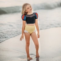 one piece swiming suit girl swimwear beachwear children bathing suit summer beach swimwear snow white rapunzel cinderella dress