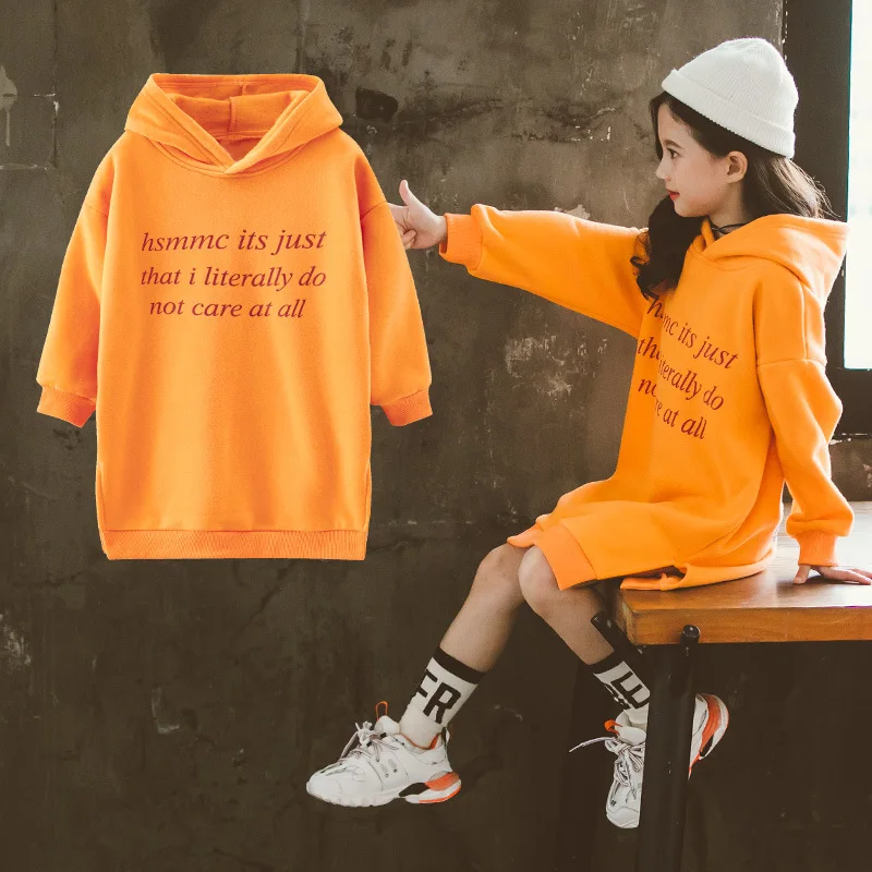 Осенне зимние детские Свитшоты модные топы с буквенным принтом для девочек