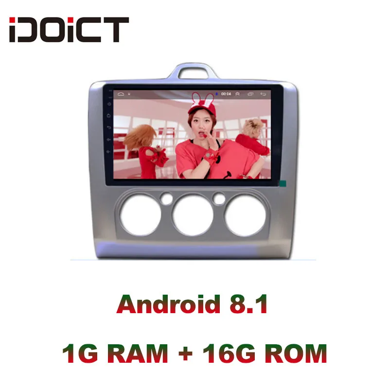 IDOICT Android 9 1 автомобильный DVD плеер GPS навигация Мультимедиа для Ford Focus радио 2005-2011
