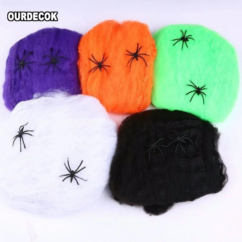 Реквизит для страшвечерние на Хэллоуин белый фотографический паук страшное