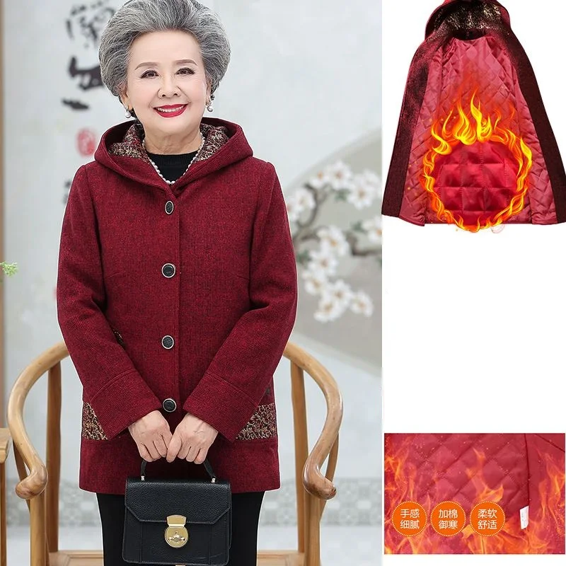Новинка куртка для женщин среднего возраста Женская с добавлением хлопка