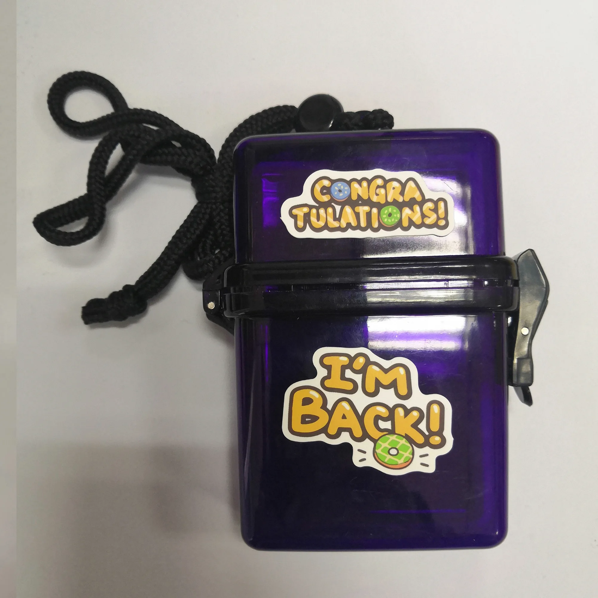 purple back Вмещает 20 пачек многоцветный женский DIY мультфильм письмо портсигар чехол прозрачный Водонепроницаемый пляж магазин коробка креативный подарок - Цвет: purple back