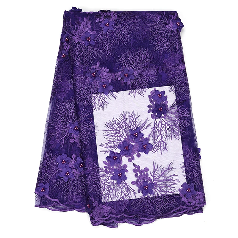 Новая вышивка 3D Высококачественная кружевная ткань африканская переводная