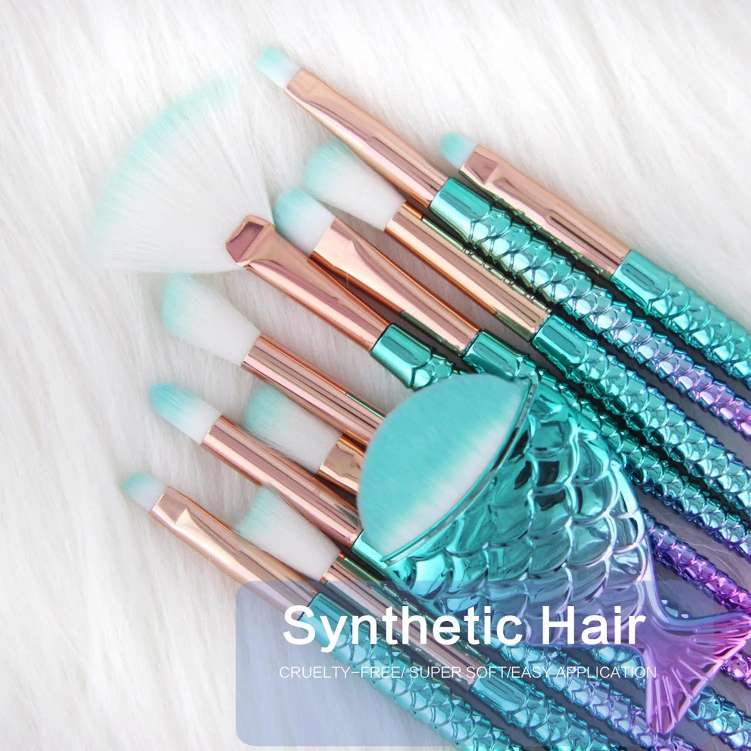 11 шт. Профессиональные кисти для макияжа Русалочки основы бровей подводки глаз