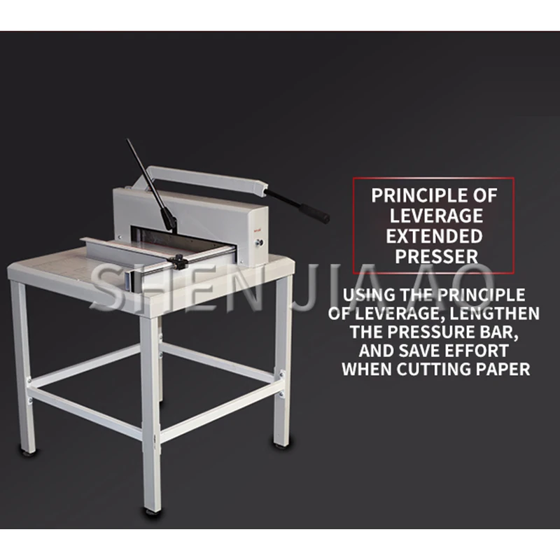 Вертикальный ручной бумагорезатель DC-8430SQ 430 мм для настольного использования, универсальный триммер для офиса, обрезка толстых листов, гильотина.