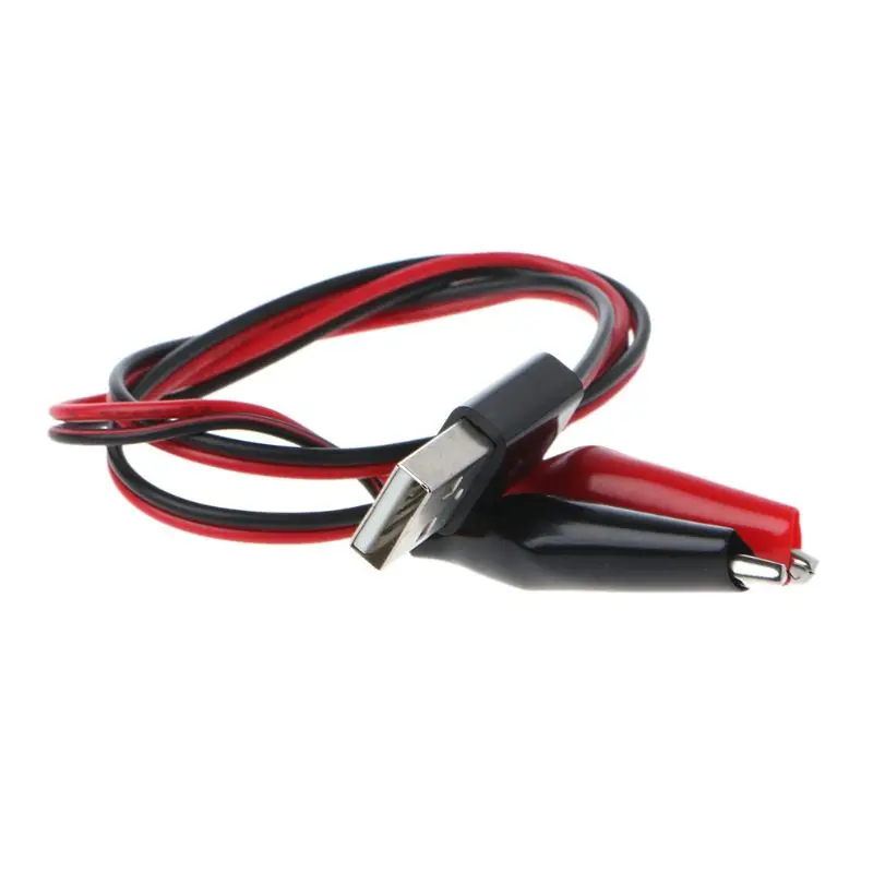 Зажимы типа крокодил для тестирования USB штекер-гнездо адаптер питания кабель 50