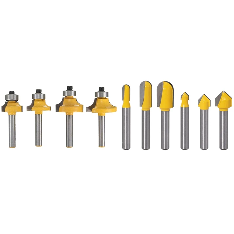 

Hot SV-4Pcs 1/4 Inch Shank Round Over Router Bits Corner Rounding Edge-Forming Edging Tool Set & 1 Set 1/4 Shank Router Bits