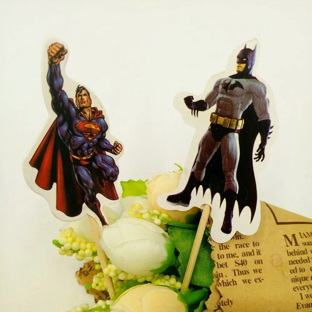 24 шт. торта мстителя десерт Топпер карта Prod с изображением украшение для кекс