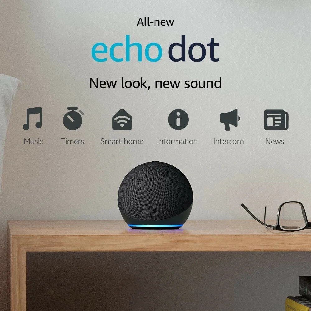 Оригинальный Новый Динамик Amazon Echo Dot 4 (4-е Поколение выпуск 2020) | Портативный