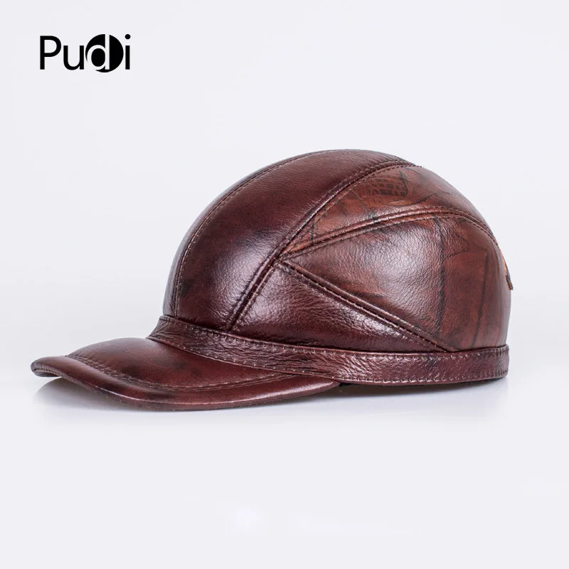 Мужская зимняя бейсболка/шапка HL030 из натуральной овечьей кожи|baseball cap|baseball cap