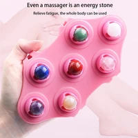 jade roller ball body massage glove anti cellulite muscle pain relief relax massager for neck back shoulder buttocks natural sto