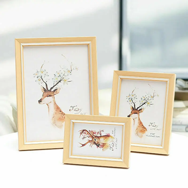 Потрепанная шикарная фоторамка SC/рамка плаката из дуба большой квадратный