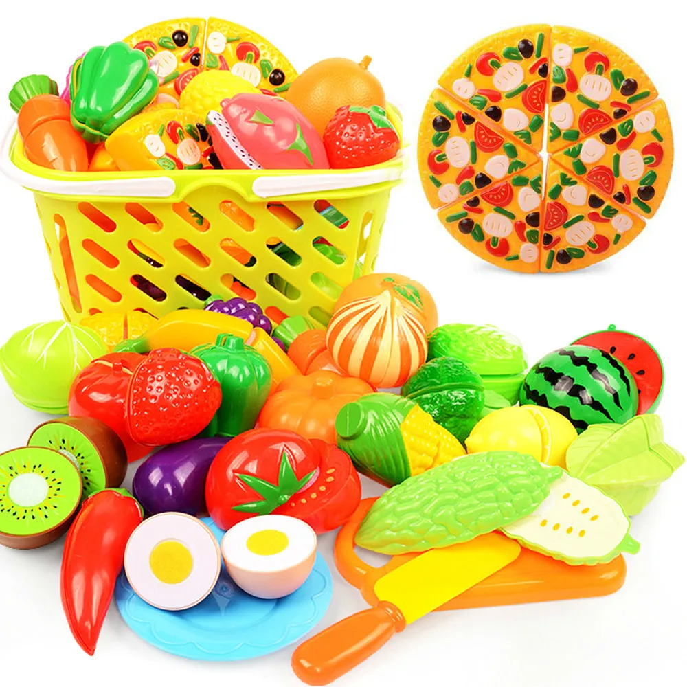 Pretend Play Plastic Food Toy Cutting Fruit Vegetable Food Pretend Play Children Toys For Kids Educational Toys