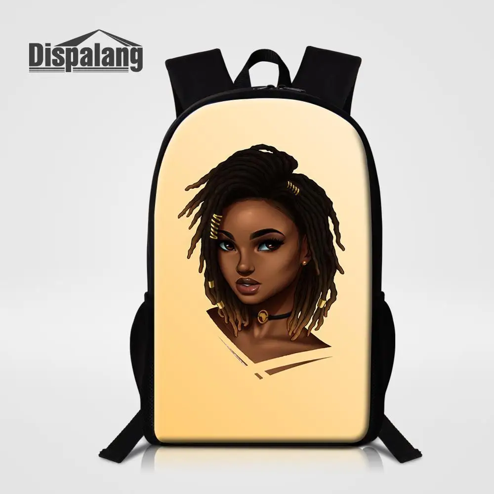 Backpack1 Dispalang, индивидуальный дизайн, школьные сумки, 16 дюймов, женский рюкзак, африканская девочка, принт, школьный рюкзак для девочек-подростков, рюкзак - Цвет: Backpack1