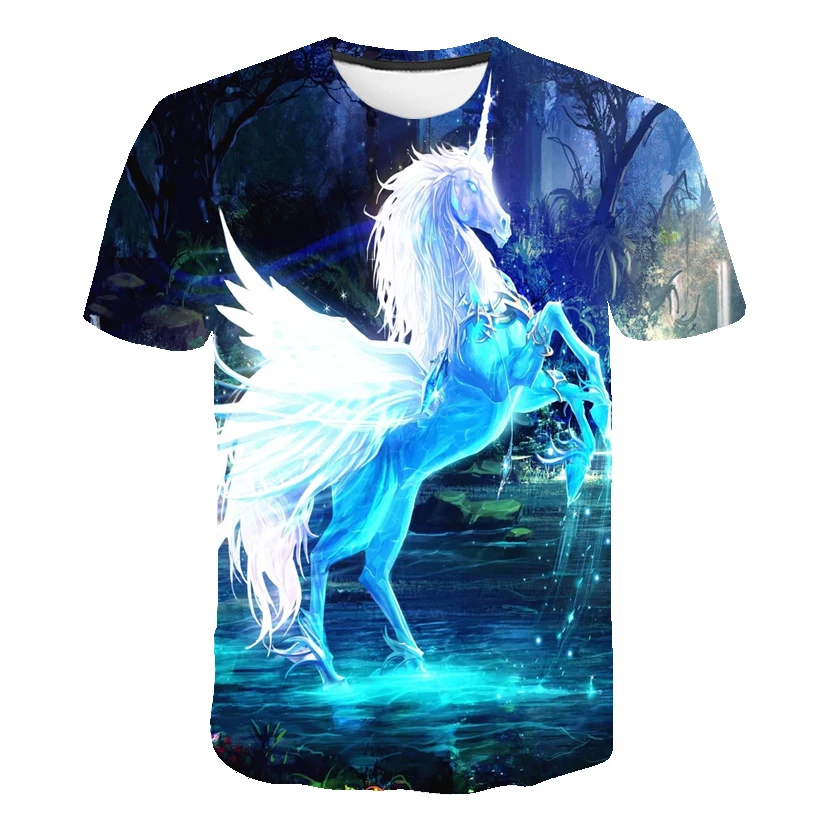 

Baby Girls T-shirt 4 5 6 7 8 9 10 11 12 13 14 Years Unicorn Kids T Shirt Children Clothes Summer Unicorn T shirts Girl Tops Tees