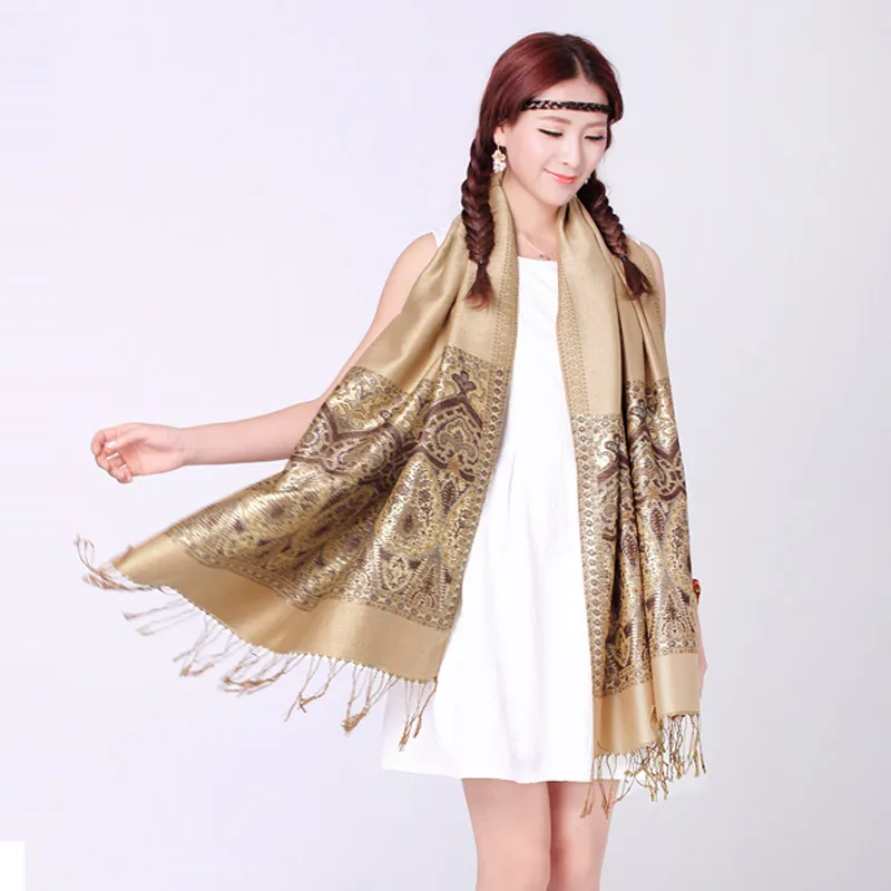 

Ethical Design brand women scarf Autumn winter warm Printing scarves for lady shawls and wraps Fringe long bandana