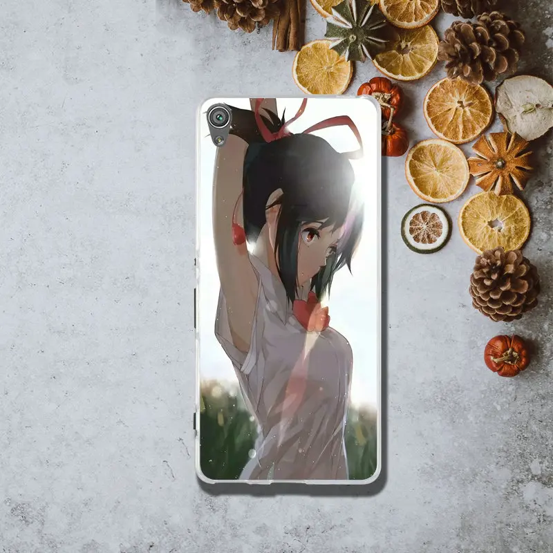 Miyamizu Mitsuha ваше имя мобильный чехол для телефона sony Xperia X XA Z1 Z3 Z5 Compact Z2 Z4 E3 E5 M2 M4 M5 T3 s