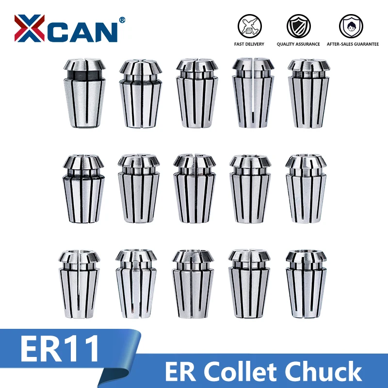

XCAN ER11 Collet Chuck 1-7mm 1/4 1/8 AA 0.008mm High Accuracy ER Spring Collet for CNC Bit Milling Cutter Clamping Tool Holder