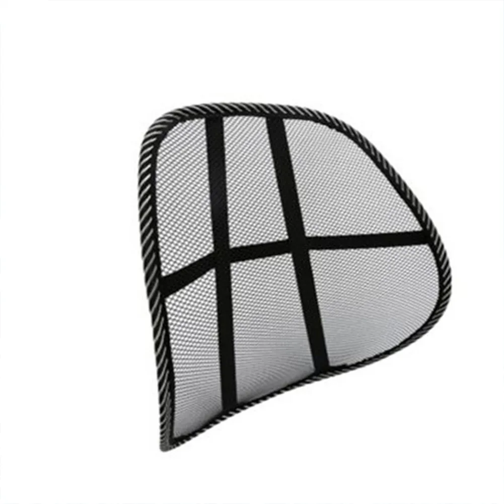 

40x38cm Car Office Chair Truck Seat Black Cushion Mesh Back Lumbar Support Massage Interior Accessories Automobiles Seat Covers