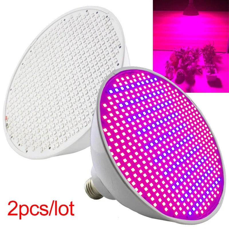 

2PCS 500 LED Grow Light Bulbs growbox tent Plants vegs Vegetable Growing Lamps For Green House Hydroponic garden Growth LightsR1
