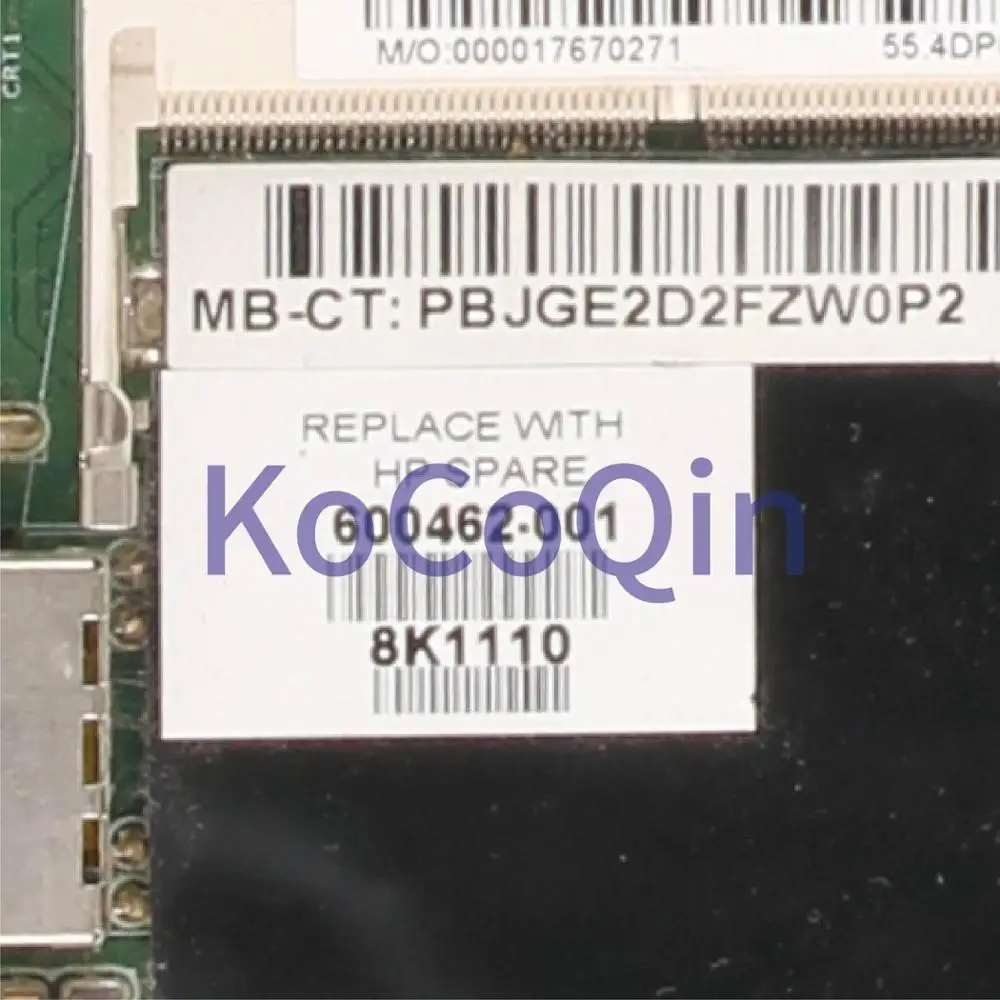 Материнская плата KoCoQin 600462-001 для ноутбука HP Elitebook 600462 P I5-540M QM57 материнская 501-2 |