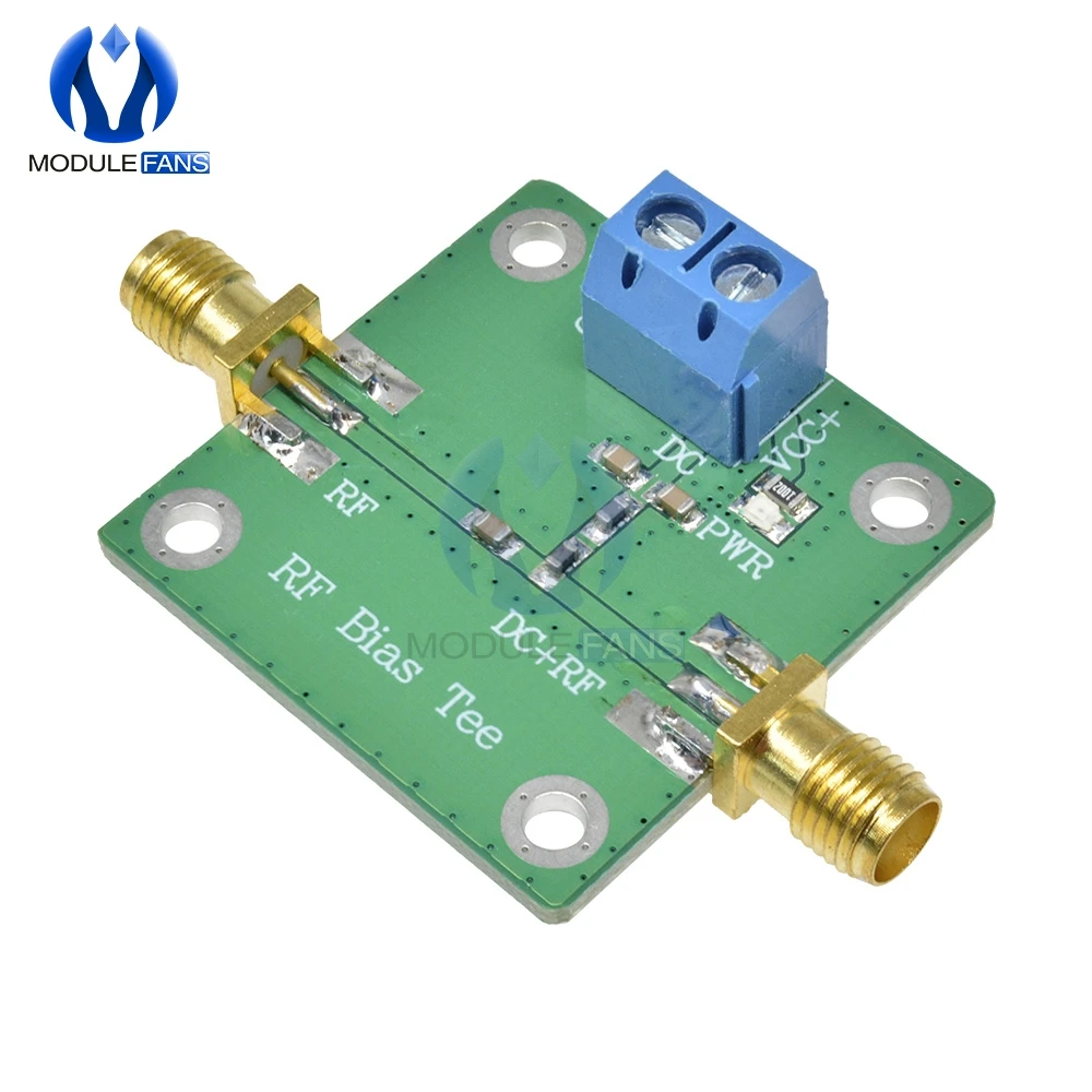 DC Bias Tee 10-6000MHz RF Microwave DC Bias DC-blocker Module Broadband For HAM Radio RTL SDR LNA Low Noise Ham Radio Amplifier