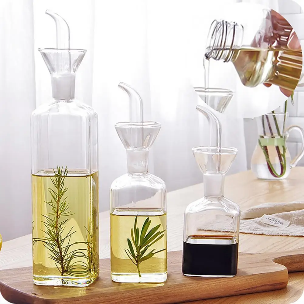 

80% Hot Sales!!! Oil Bottle Dustproof Leak-proof High Borosilicate Glass Household Seasoning Bottle for Kitchen