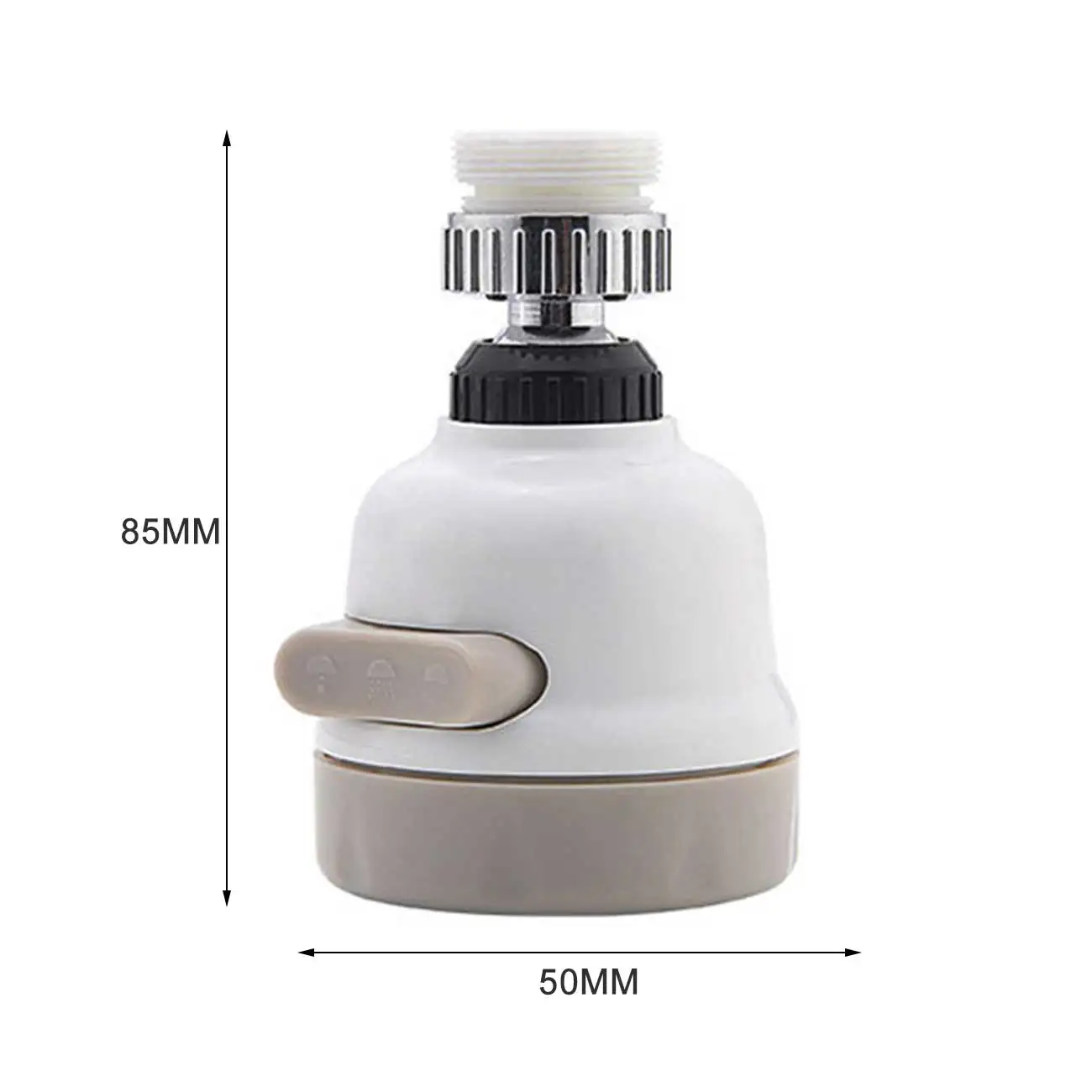 

Faucet Tap Aerator 360 Swivel Diffuser Nozzle Faucet Splash-Proof Filter 3 Gear Tap Aerator Sprayer Head