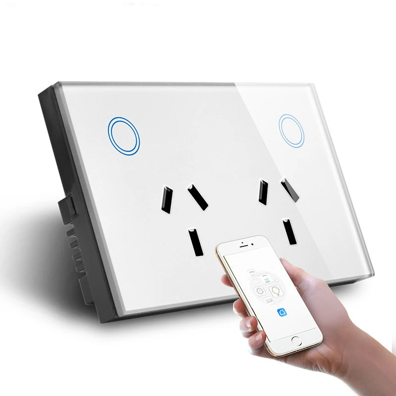 Lonsonho умная розетка с Wi-Fi и USB-монитором австралийская настенная стеклянная панель