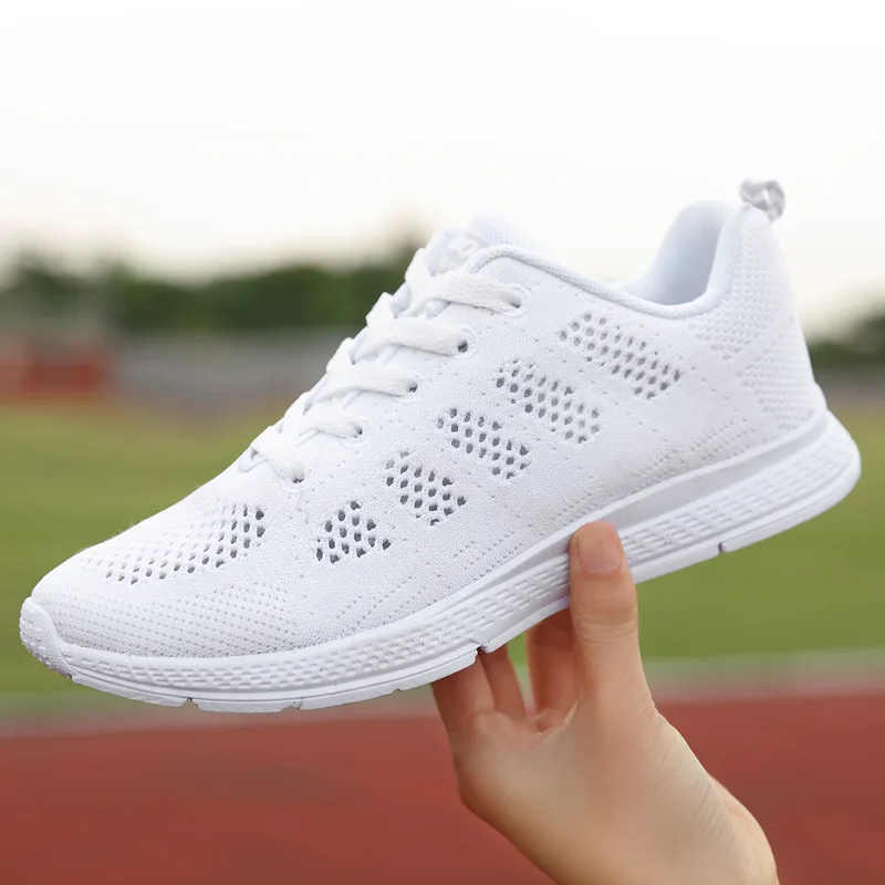 Кроссовки женские сетчатые дышащие удобная спортивная обувь для бега лето
