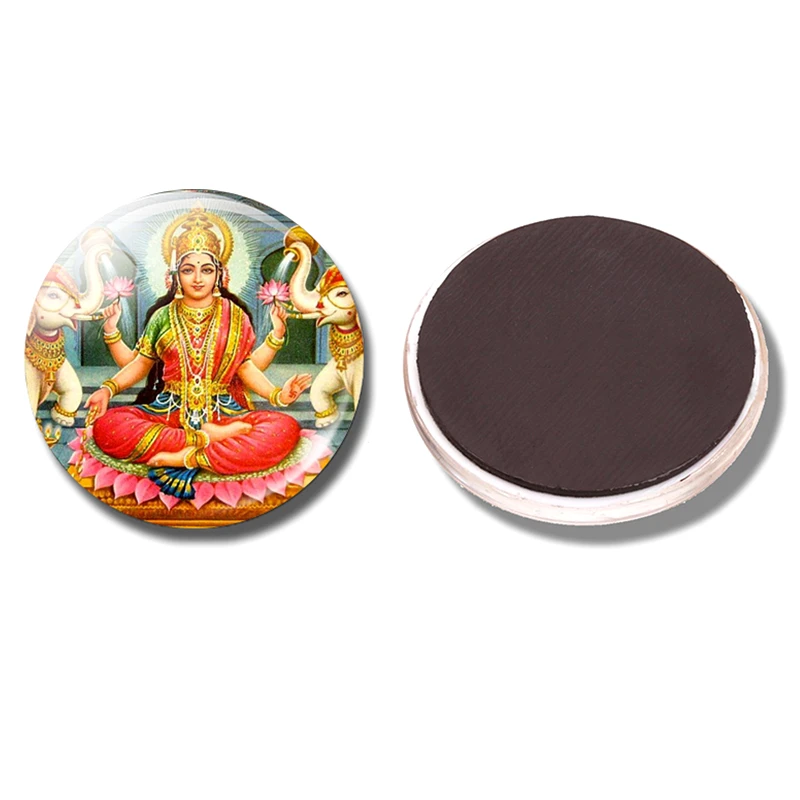 As shown Магнит на холодильник Lakshmi, наклейка на холодильник Будда, декоративные магниты на холодильник Bodhisattva God Amuleto, художественный религиозный домашний декор - Цвет: As shown