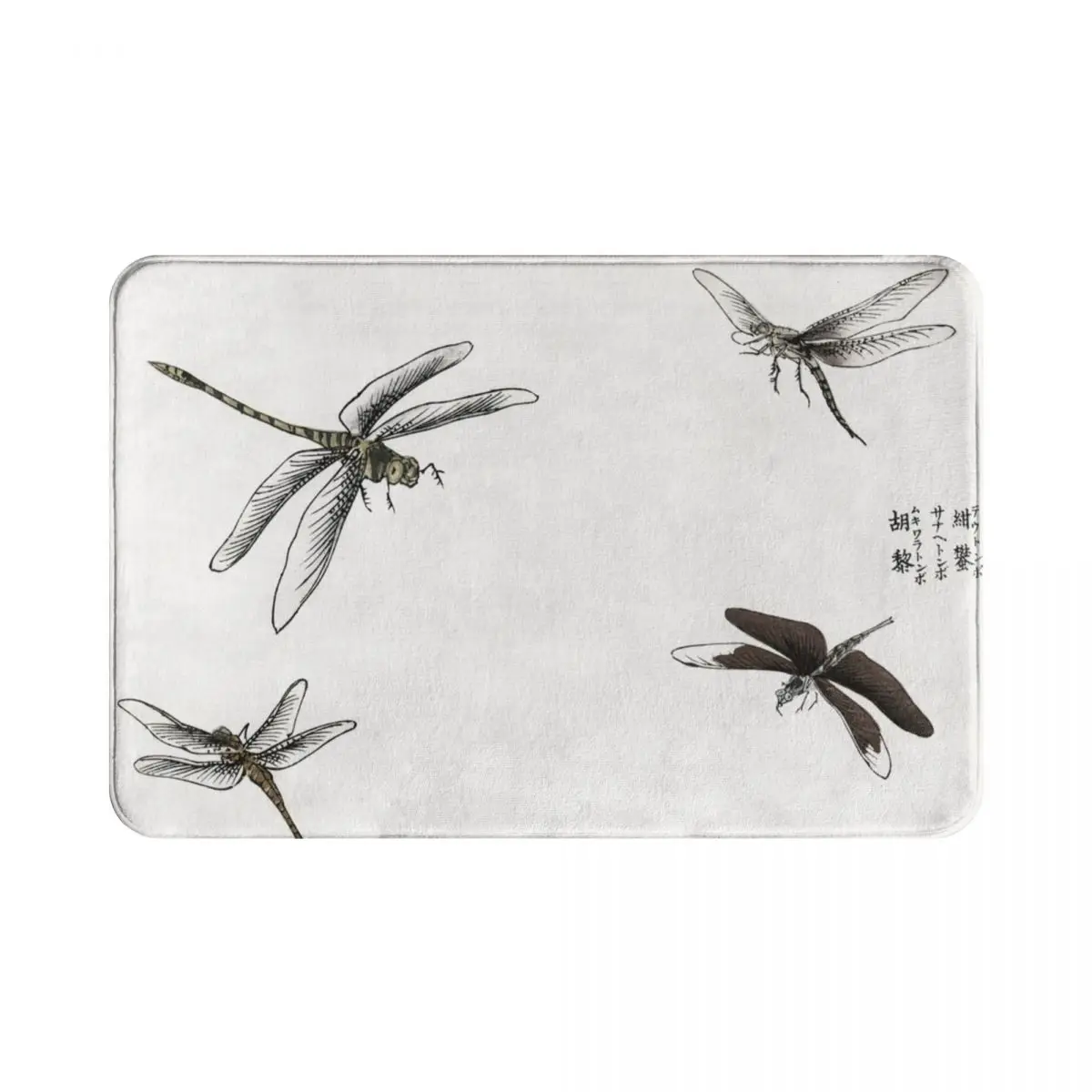 

Коврик с рисунком стрекозы, полиэстеровый ковер для защиты от скольжения, моющийся, для коридора, кухни, спальни, балкона, туалета