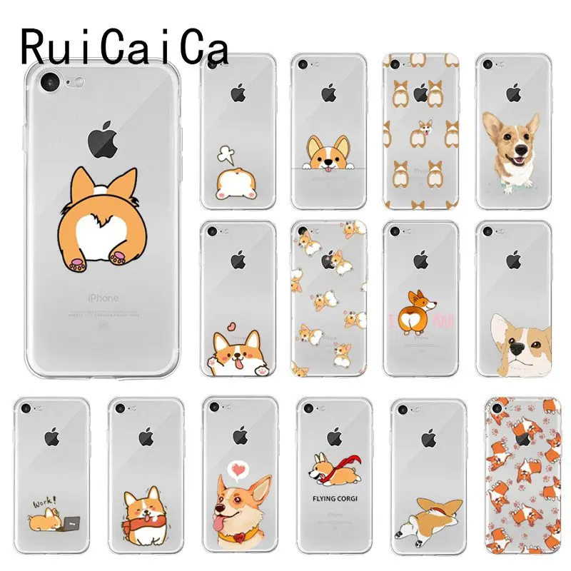 RuiCaiCa милый корги Butt Animal Puppy клиент высокого качества чехол для телефона iPhone 8 7 6 6S Plus X XS MAX 5 5S SE XR 10 Чехол