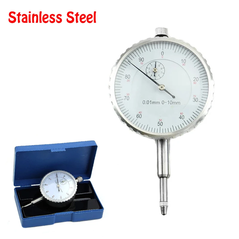 0 01 мм точный измерительный прибор циферблат индикатор из нержавеющей стали 10